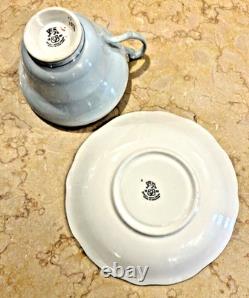 Foley England Bone China Tulip Floral Tea Cup & Saucer Set of 4 Vintage