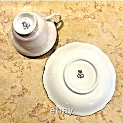 Foley England Bone China Tulip Floral Tea Cup & Saucer Set of 4 Vintage