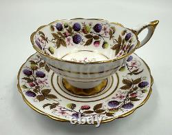 Golden Bramble Royal Stafford England Made Bone China Tea Cup 7 Piece Set