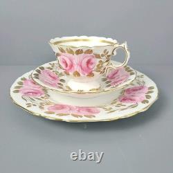 Grosvenor Bone China England Swansea Rose 5206 Three-Piece Set-Read