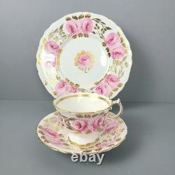 Grosvenor Bone China England Swansea Rose 5206 Three-Piece Set-Read