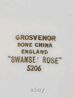 Grosvenor Bone China England Swansea Rose 5206 Three-Piece Set-Read