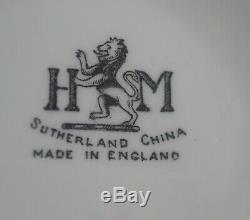 H&M SUTHERLAND CHINA ENGLAND CHOCOLATE SET POT CUPS SAUCERS tiffany blue 7pcs