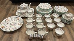 Haddon Hall Minton Bone China B1451 54 Pieces Made In England Signed And Stamped