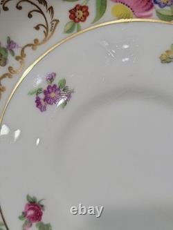 Hammersley Bone China England Dresden Sprays 11 Cups& 10 Saucers Set Rare
