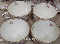 Hammersley Bone China England Dresden Sprays 11 Cups& 10 Saucers Set Rare