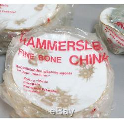 Hammersley NEW 43 pc for 12 Bone China England Teaset Coffee set Golden Thistle