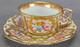 Hammersley Pink Rose Floral Pale Yellow & Gold Demitasse Cup & Saucer C1912-1939