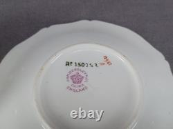 Hammersley Pink Rose Floral Pale Yellow & Gold Demitasse Cup & Saucer C1912-1939