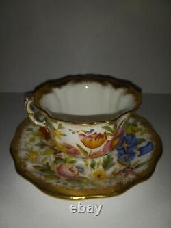 Hammersley Queen Anne Chintz Cup & Saucer 1930 1940 Bone China Tea Set England 2