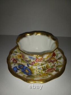 Hammersley Queen Anne Chintz Cup & Saucer 1930 1940 Bone China Tea Set England 4