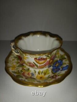 Hammersley Queen Anne Chintz Cup & Saucer 1930 1940 Bone China Tea Set England 4