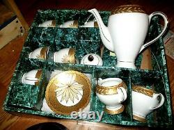 Imperial Fine China Woodstock England Design 17 Peice Coffee Set Mint in box