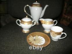 Imperial Fine China Woodstock England Design 17 Peice Coffee Set Mint in box