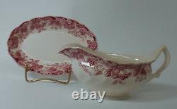 JOHNSON BROTHERS china STRAWBERRY FAIR Made in England 6-piece Serving Piece SET