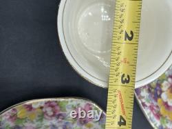 James Kent, Du Barry Chintz Floral Cup & Saucer Bone China, England SET 7