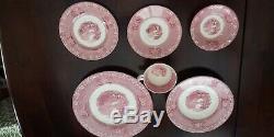 Jenny Lind Royal Staffordshire Pottery England 1795 Fine China Dish Set For 6