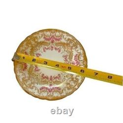 John Aynsley Bone China 7986 00 Place Setting Gold Leaf Ornate Pink Vtg Money