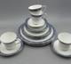 John Aynsley Bone China England BLUE MIST Service for Four 20 Piece Set Used