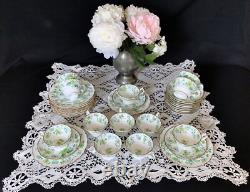 John Ridgway & Co Cauldon Place Hand Painted Bone China Trio Sets (6) c. 1830-35