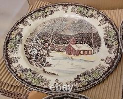 Johnson Bros. 32-piece Dinner Set FRIENDLY VILLAGE England 1883 New Set For 8