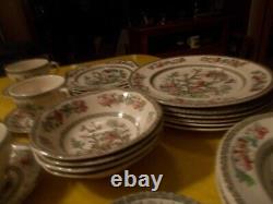 Johnson Bros China, Indian Tree Pattern, England, 31 Piece Dinnerware Set