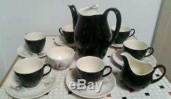 Johnson Bros England the yacht race mid century china coffee set for 6 15 pieces