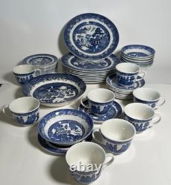 Johnson Brothers Blue Willow Dinnerware 41 pc set (8 place sets) Made in England