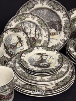 Johnson Brothers Bros Friendly Village 28 pcs, 7 pc Place Setting, Service for 4
