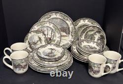Johnson Brothers Bros Friendly Village 28 pcs, 7 pc Place Setting, Service for 4