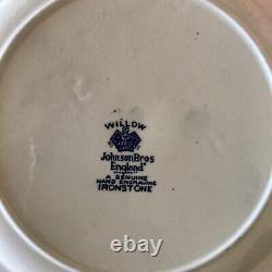 Johnson Brothers China Blue Willow Pattern Set of 15 pc, Made in England
