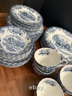 Johnson Brothers Coaching Scenes, Vintage 50 Pieces Set England