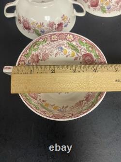 Johnson Brothers England China DORCHESTER Set of 8 CREAM SOUP BOWLS w Handles