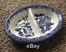 Johnson Brothers Large Set Service For 5-8 Churchill Blue Willow China England