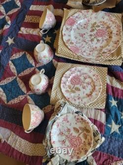 Johnson Brothers Rose Chintz pattern 4 Person dinner Set New Original Box