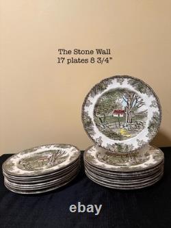 Johnsons Brothers Friendly Village England China Set 61 Pcs Dishware NO CHIPS