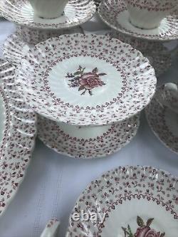 Johson Bros Rose Bouquet 44 Pieces Fine China Set Made in England
