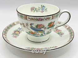 Kutani Crane by Wedgwood of England Bone China 12 Sets Footed Cup and Saucer