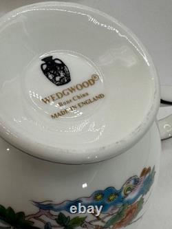 Kutani Crane by Wedgwood of England Bone China 12 Sets Footed Cup and Saucer