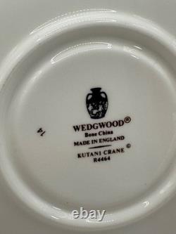 Kutani Crane by Wedgwood of England Bone China 12 Sets Footed Cup and Saucer