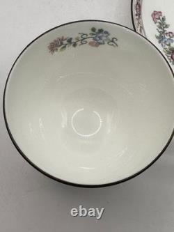 Kutani Crane by Wedgwood of England Bone China 12 Sets Footed Cup and Saucer