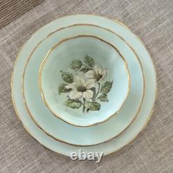 LOT Dogwood Paragon Fine Bone China Floral Dish Set 3-Piece Gold Trim England