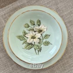 LOT Dogwood Paragon Fine Bone China Floral Dish Set 3-Piece Gold Trim England