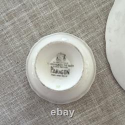 LOT Dogwood Paragon Fine Bone China Floral Dish Set 3-Piece Gold Trim England