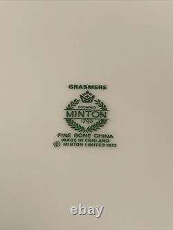 LTD Minton Grasmere Blue Dinner Plates Fine Bone China 10 5/8 Set Of 7 England