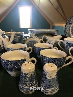 Liberty Blue Staffordshire Ironstone china from England Set