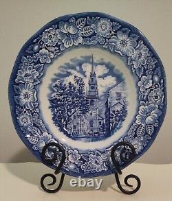 Liberty Blue & White Dish Dinnerware Set Historic Colonial Scenes 107 pcs