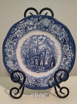 Liberty Blue & White Dish Dinnerware Set Historic Colonial Scenes 107 pcs