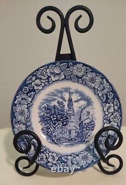 Liberty Blue & White Dish Dinnerware Set Historic Colonial Scenes 107 pcs