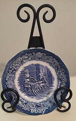 Liberty Blue & White Dish Dinnerware Set Historic Colonial Scenes 107 pcs